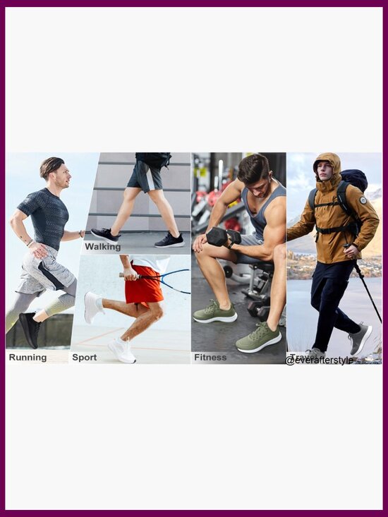 Breathable Mesh Running Shoes Anti-Slip Lightweight Athletic Sneakers for Men main image 5